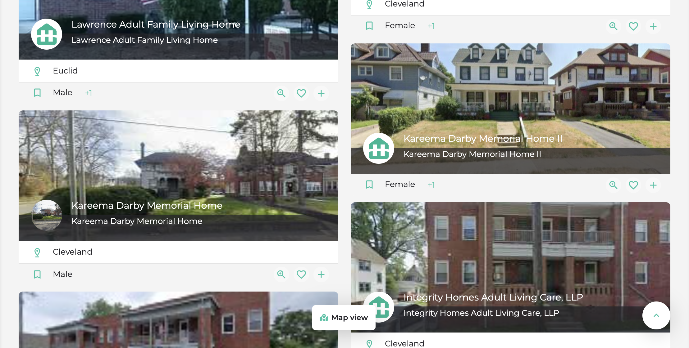 Group Home Search Interface