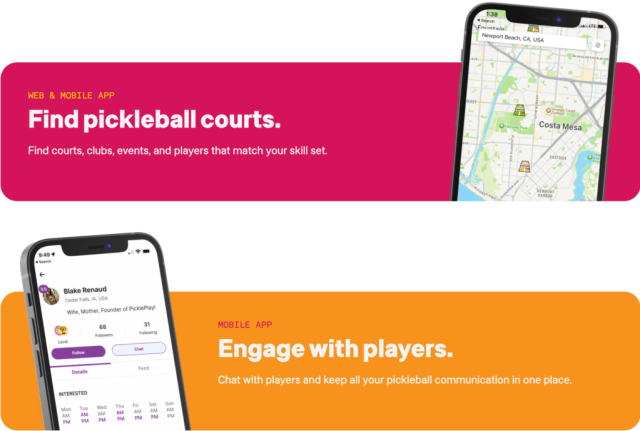 PicklePlay Mobile App Screenshots